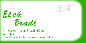 elek bradl business card